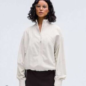 Lululemon Athletica Cream Bomber Jacket